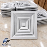 38x38 cm AC Diffuser + Damper + 8 Inch Socket Ready to Install | Ceiling Air Diffuser