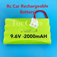 Bateri Kereta Control 2PIN 9.6V(2000mAH) RC Car Rechargeable Battery USB Charger Kereta control