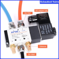 4v210-08 Airtac Type Pneumatic Electric Solenoid Valve Directional Control Air Magnetic Valve 12V 24