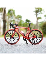 1:8合金自行車模型,壓鑄金屬指山地自行車賽車玩具,戶外山地自行車玩具桌面裝飾玩具