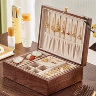 Solid Wood Jewellery Box Hidden Jewellery Organiser Double Layer Jewellery Box Organiser