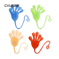 Cvurire【Ready!】4Pcs Elastic Kids Funny Sticky Hands Toy Palm Elastic Sticky Squishy Slap Palm Toy Kids Novelty Gift Party Favors Supplies