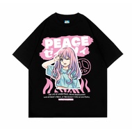 Bedda - Peace T-Shirt Black Combed 24SGirl