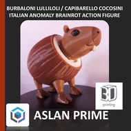 BURBALLOONI LULLILOLI CAPIBARELLO COCOSINI ACTION FIGURE 3D Print Toy Toys Viral Brainrot Anomali An