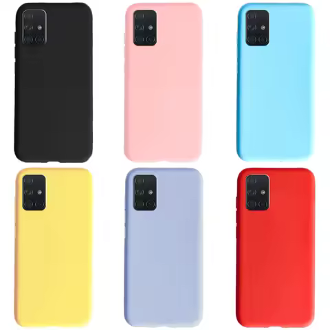 For Samsung Galaxy A71 A 71 A715 A715F SamsungA71 Case Candy Color Silicone Soft TPU Cover Phone Cas