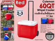 Coleman Wheel Cooler 60QT/56L#กระติกน้ำแข็งมีล้อลาก 56 ลิตร