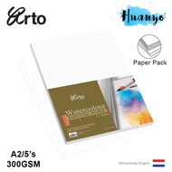 Campap Arto Watercolour A2 42X 60 CM Painting Paper 300gsm/5pcs (100% Cotton, Medium Surface,Gold Co