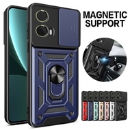 For Motorola Moto G85 5G Case Slide Lens Shockproof Armor Back Cover for Moto G85 G 85 MotoG85 Magne