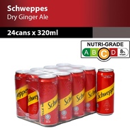 Schweppes Dry Ginger Ale(Ginger Soda) 24 cans x 320ml