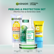 [NEW LAUNCH] Garnier 3-Pcs Peeling -Tri-Acid Renew bundle Restore barrier in 4H even tone healthy an