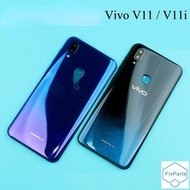 สีดำ/ สีฟ้า/สีชมพู6.3นิ้วสำหรับ BBK Vivo V11 / Vivo V11i ฝาหลังปิดโทรศัพท์หลังประตูเคสกระจกหลังอะไหล่อะไหล่เลนส์