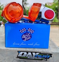 lampu sein gt retro classic import bornfree besi pnp honda gl 100 gl 125 lampu sen gt mini retro mat