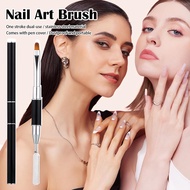 Gel Brush & Picker 2 In 1 Design Nail Brush And Spatula Gel Nail Brush Tool For Acrylic Nails Q6U6