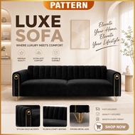 PATTERN Premium LUXE 2+3 Seater Sofa Set Modern Classic Living Room Sofa | 3 Seater Sofa Murah