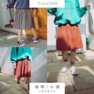 【Ready Stock】KIDS FASHION KOREA COLOR PLATED SKIRT-GP92