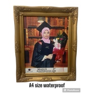 cuci gambar a4 size waterproof / tahan uv