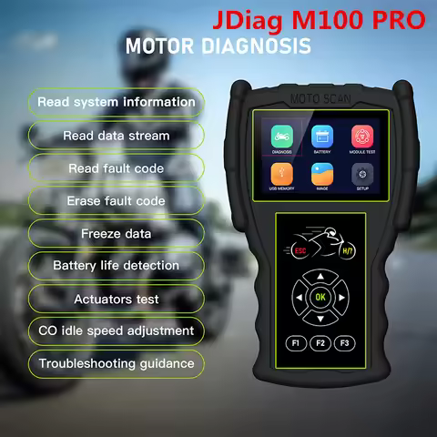 Original JDiag M100 Pro Motorcycle Scanner D87 D88 Function Diagnostic Tool Diagnosis Scanner for Mo