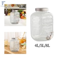 [Flameer] Glass beverage dispenser, water dispenser, lemonade glass with lid, glass