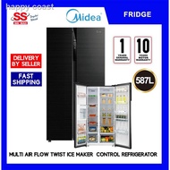 ❀▨【 DELIVERY BY SELLER 】Midea 587L Gross MSS-580WEVB | MSS-582WEGBI Side By Side Refrigerator | Fridge | PETI SEJUK