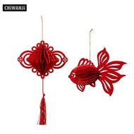[CHiWANJi] Chinese Lantern Honeycomb Decoration Lantern Hanging Ornament Pendant Sturdy Cardstock Li