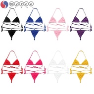 MYROE Bra Set Woman Tie Sexy Adjustable Panties