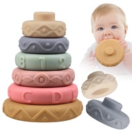 Stacking Rings Soft Toys for Babies 6 Months and up Old - Toddlers Sensory Educational Montessori Ba