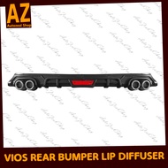 Toyota Vios 2013-2018 3RD GEN SUPERMAN Rear Bumper Lip Diffuser (Matte Black)