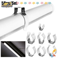 EMILEE 5Pcs Lamp Tube Clip, Fixing Clips With Rubber Protection Spring Terry Clip, Durable T3/T4/T5/