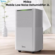 Midea Movable Low Noise Dehumidifier 2L Small Household Light Sound Dehumidifier Bedroom Air Moisture Absorption Basement Drying Dehumidifier 12OQ