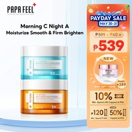 PAPA FEEL Anti Aging Skin Care Set 30g 2Pcs 3X Retinol Cream 5X Ceramide Moisturizer Wrinkles Melasm