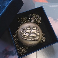 Retro Style Green Bronze Roman Simple Pocket Watch Classic Commemorative Memories Old Old Wall Watch