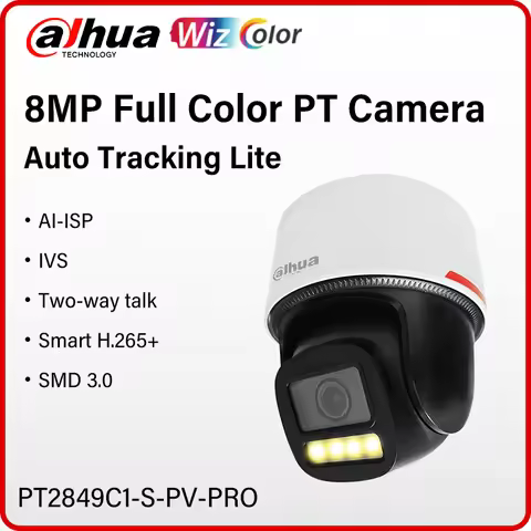 Dahua 8MP 4MP WizColor Active Deterrence PT Camera PT2849C1-S-PV-PRO Smart Ai 4K Perimeter Protectio