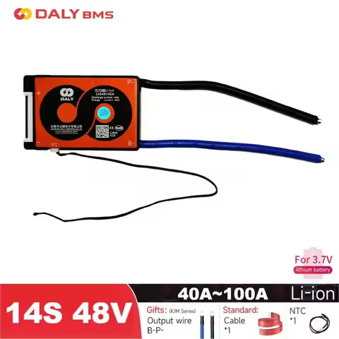 Li-on 14S 48V BMS DALY 14S 40A BMS 48V 100A 60A Balance Board For 18650 Lithium Battery 58.8V Chargi