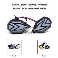 TURN SIGNAL STICKER TURN SIGNAL LAMP FAIRING VARIATION IRON MAN RUNNING LIGHT FOR CBR, GSX, NINJA UN