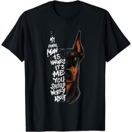 My Doberman Is Harmles- Doberman Quote Pinscher Funny Unisex T-Shirt