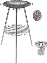 CAMPINGMOON 18 inches BBQ Griddle with EN417 Lindal valve Standard Canister Top Camping Gas Stove Bu
