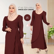 IRONLESS JUBAH MUSLIMAH TURKI FASHION - PUFF SHOULDER DRESS / PLAIN ABAYA / JUBAH UMRAH / MAXI PLUS SIZE / GAMIS / MODEST MUSLIMAH DRESS / NURSING &amp; WUDHUK FRIENDLY