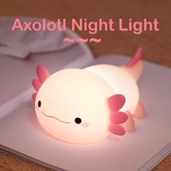 Minecraft Cute 6-Horned Dinosaur Axolotl Silicone Night Light - Birthday Gift - Super Cheap