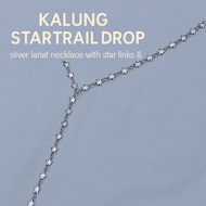Silver Larati Necklace Star Y2K || Y2k long star necklace