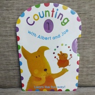 Board book counting with albert and joe / shapes / collours / opposites