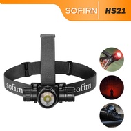 SOFIRN HS21 LED rechargeable red and white light switching 18650 USB charging headlight