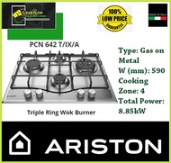 Ariston PCN 642 T/IX/A Triple Ring Wok Burner Hob  Made in Italy  Local Warranty  Low Price