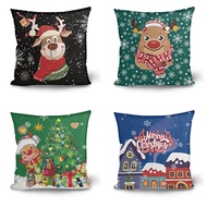 discount Christmas Pillow Case Women Sofa Home Decor Custom Picture Cartoon Elk Xmas Gift For Ladies