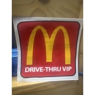 Mcd Mcdonald McDonald's drive thru car sticker windscreen