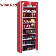 10 Tier Shoes Rack Dust Cover Shoe Cabinet/Rak Kasut 10 Tingkat Almari Kasut