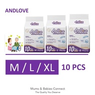 ANDLOVE Adult Diapers M/L/XL Adult Tape Diaper, Leak-Proof