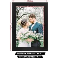 Joyberg 2 Pack 5x7 Picture Frame, Picture Frame Black, Plastic 5x7 Frame for Tabletop Display, Photo