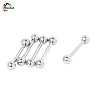 [chulisia] 5 Pieces 316L Stainless Steel Straight Bar Nose Tongue Ring Septum Barbell  Earrings Body