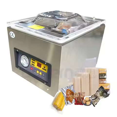 DZ-260C Industrial Household Single Chamber Vacuum Sealer Machine Food Meat Fruit and Vegetable Vacu