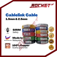 Cablelink ITOKU SIRIM Kabel 1.5mm 2.5mm wiring Insulated PVC 100% Pure Copper Cable SIRIM approved